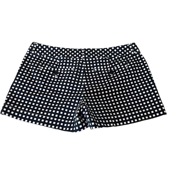 Banana Republic Navy Blue & White Check Shorts Ryan Fit Size 4 - Picture 2 of 9